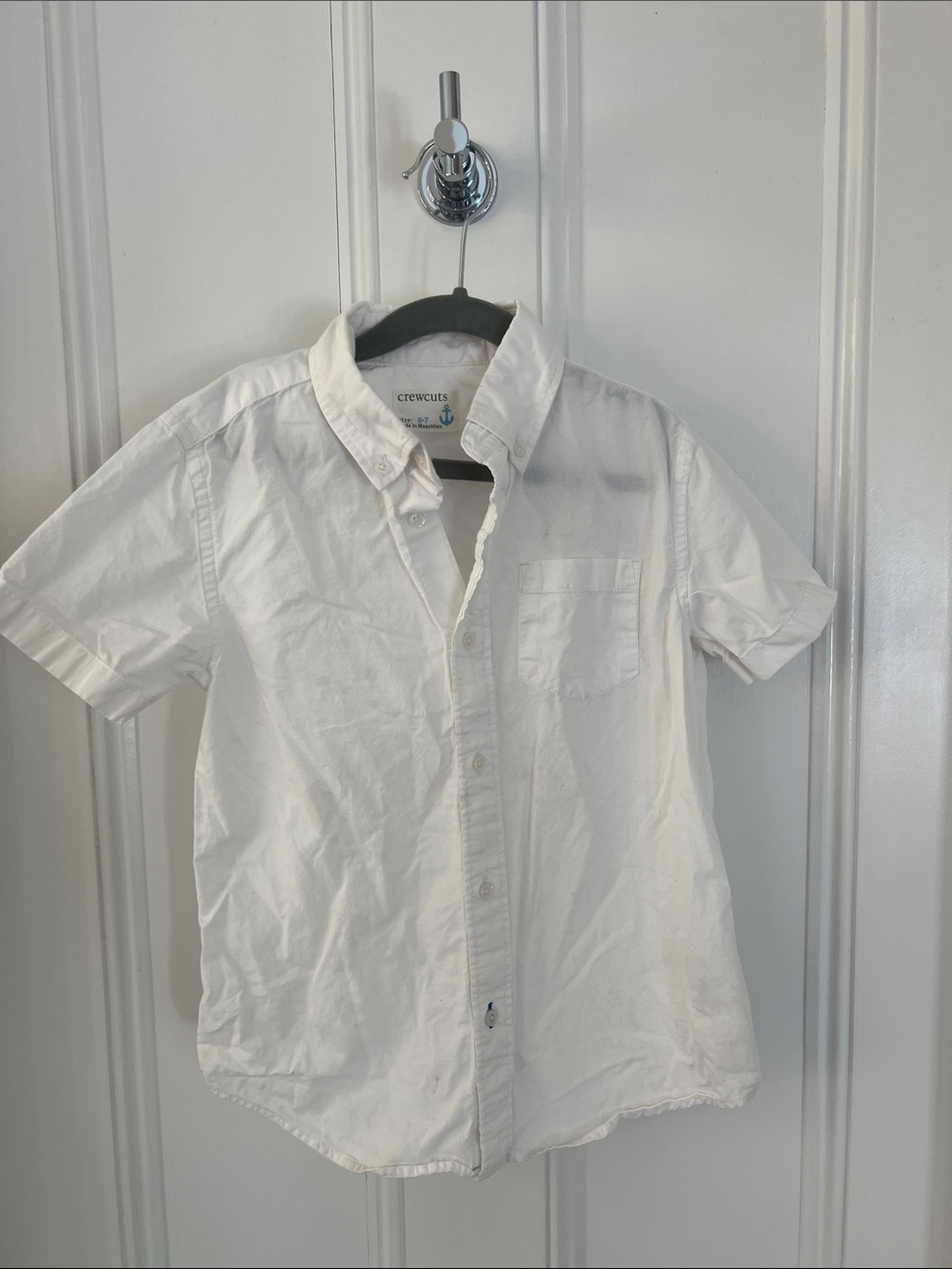 Crewcuts White Short-Sleeve Button-Down Shirt